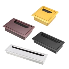 Uxcell кабельный провод отверстие крышка 69x69 мм 108x69 мм 149x69 мм 269x68 мм 289x68 мм алюминиевый сплав настольная втулка для проводного органайзера