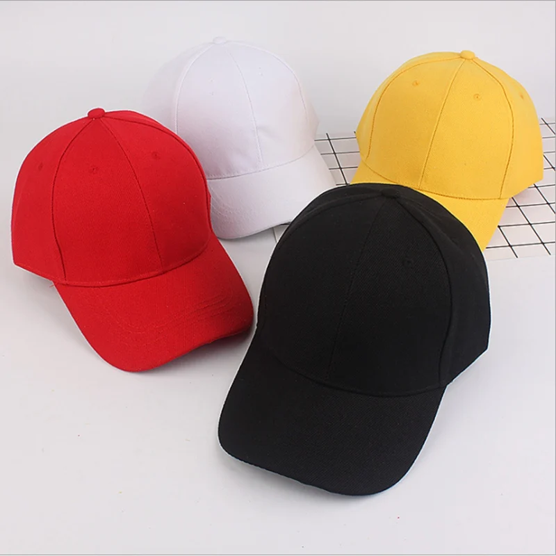 Adjustable Solid Color Shading Hip Hop Unisex Baseball Cap Sun Protection Spring Summer Outdoor Men Dad Hat Snapback 2