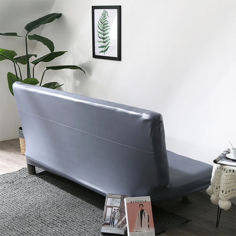PU Waterproof Universal Sofa Cover Folding Stretch Big Elasticity Couch Cover Sofa Without Armrest Folding Cover 2