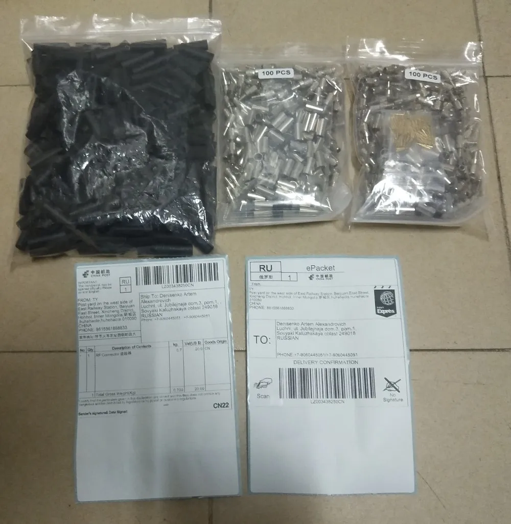 CRC9 Male Crimp For RG58 LMR195 RG400 RG142 Cable RF Coaxial Connector Goldpla (2)