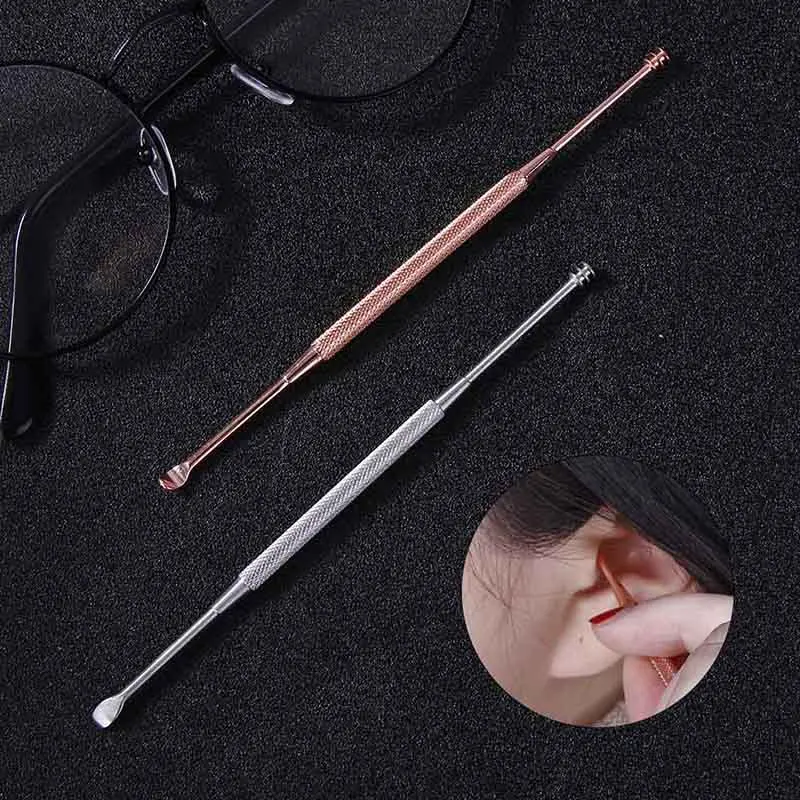 

1PC Double-ended Stainless Steel Spiral Ear Pick Spoon Ear Wax Removal Cleaner Ear Care Beauty Tool Portable