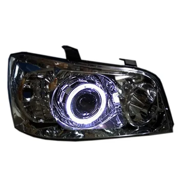 

Headlight assembly for Toyota Highlander LED angel eye turn signal Bi-lens HID bulbs with 65W Ballast, left and right