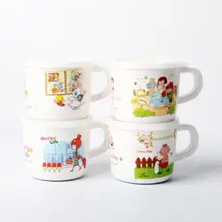 С крышкой для детей чашки Детские стеклянная чашка для молока с шоу с блестками; большие размеры bei детская меламиновая посуда
