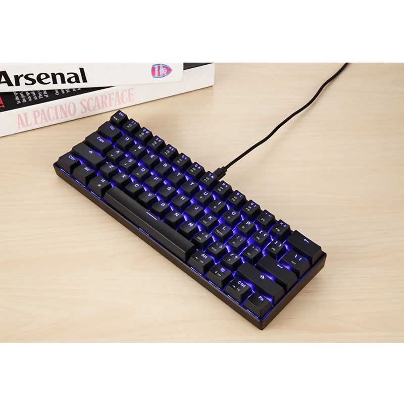 

CK61 Keyboard PC Kailh BOX Axis Gaming Mechanical Keyboard Custom Backlit 61 keys USB Wired Keypad for Windows PC