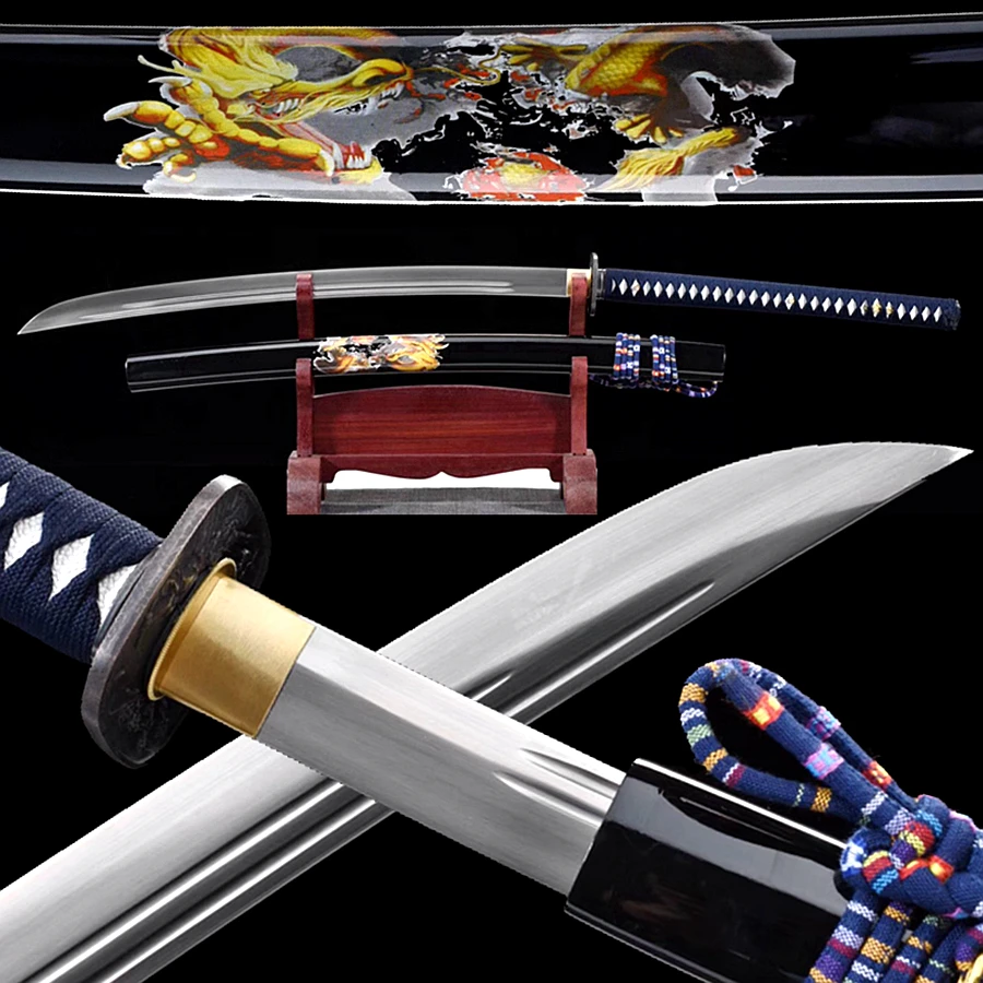 Long Handle Japanese Samurai Battle Knife Saber Full Tang 1095 High Carbon Steel Blade Sharp Handmade Dao Sword Katana Swords Aliexpress