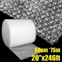 750*500 мм белая пузырчатая пленка воздушная подушка уплотнение пузырчатая сумка пузырчатые конверты мешки для упаковки мешочки Упаковка PE Mailer упаковка 1 рулон