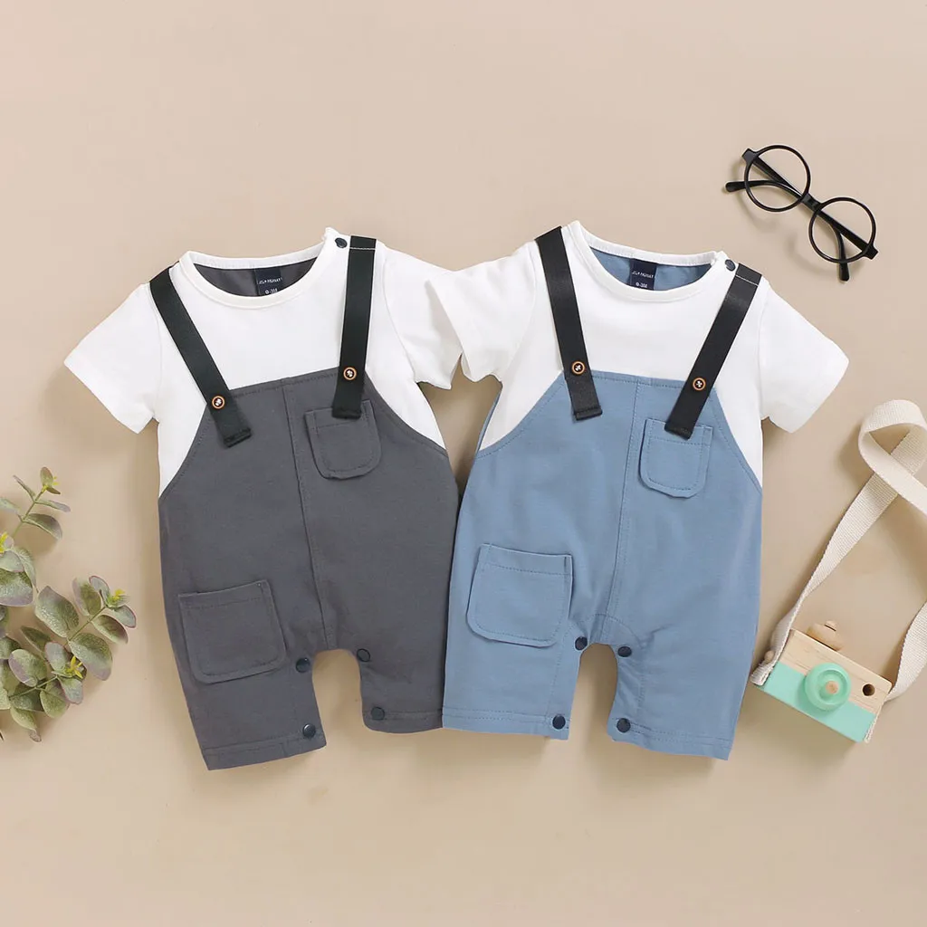 baby boy short sleeve jumpsuit