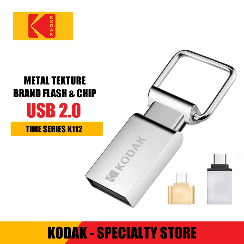 

Kodak K112 Mini Metal USB Flash Drive 16GB 32GB 64GB flash Memory stick pen drive U Disk USB2.0 pendrive