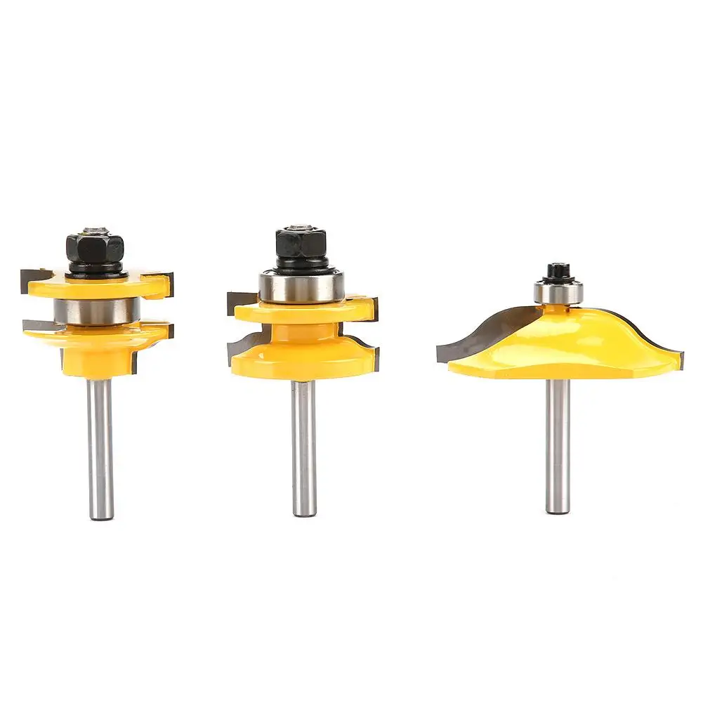 

3pcs Woodworking Milling Router Bit Woodworking Cutter 1/2" Shank Raised Panel