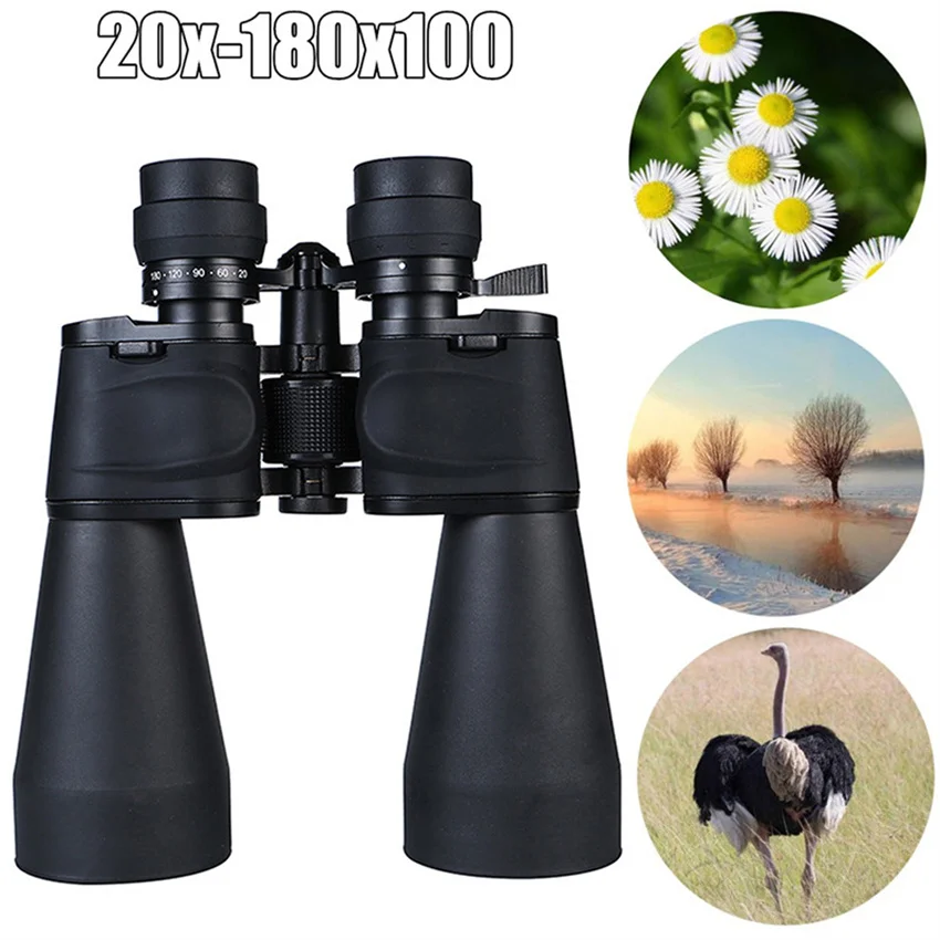 

20x-180x100 Binoculars High Magnification High Definition 9-27 Times Military Outdoor Focusing Telescope Concert Dedicated