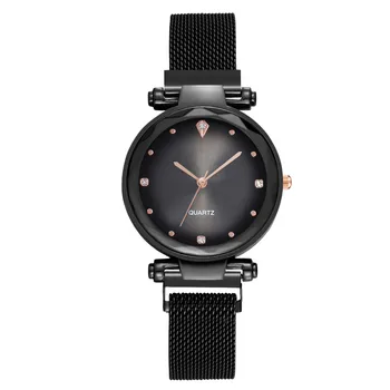 

Women Watches Hot Galaxy Fashion Simple Starry Dial Stainless Steel Mesh Belt Ladies Quartz Watch Gift reloj mujer часы женские