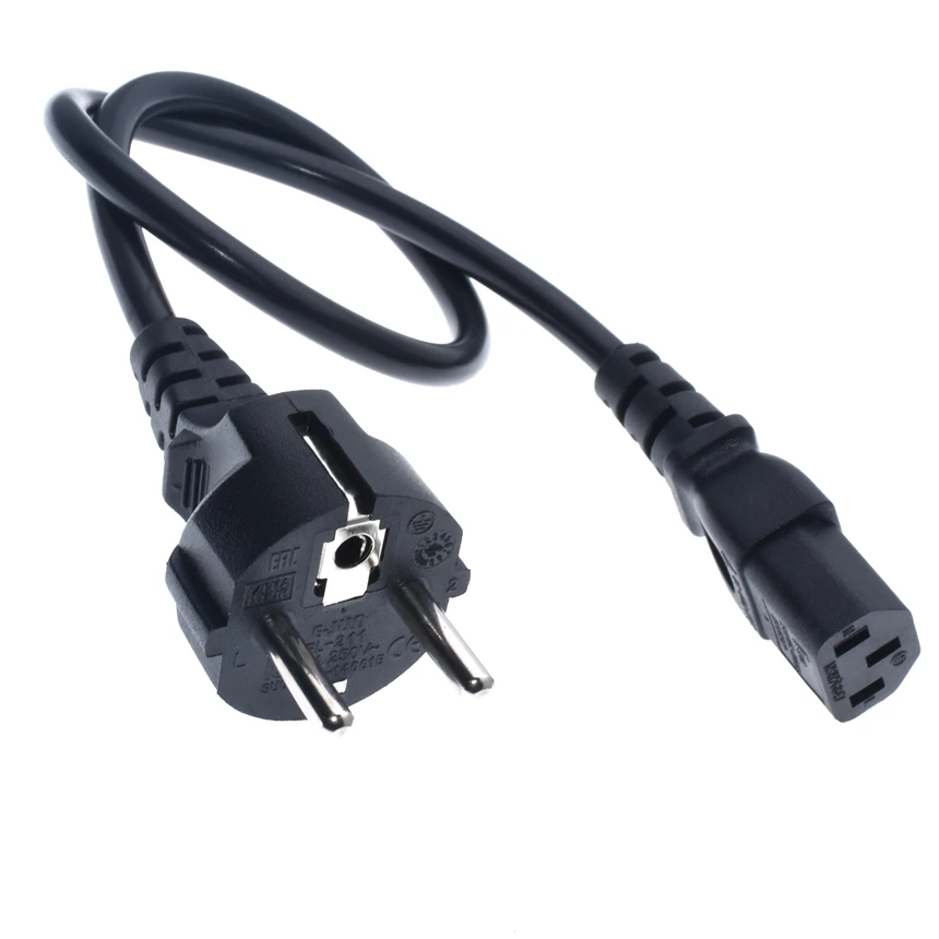 CEE7/7 европейские прямые строительные шнуры питания стандарта IEC C13 10 А 250 В