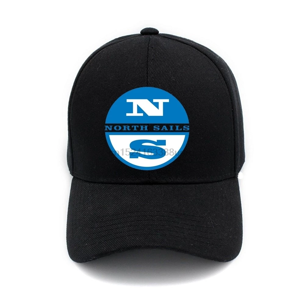 

Men Women Plain Baseball Cap Solid Color Unisex Curved Visor Hat North Sails Logo Hip-Hop Adjustable Peaked Hat