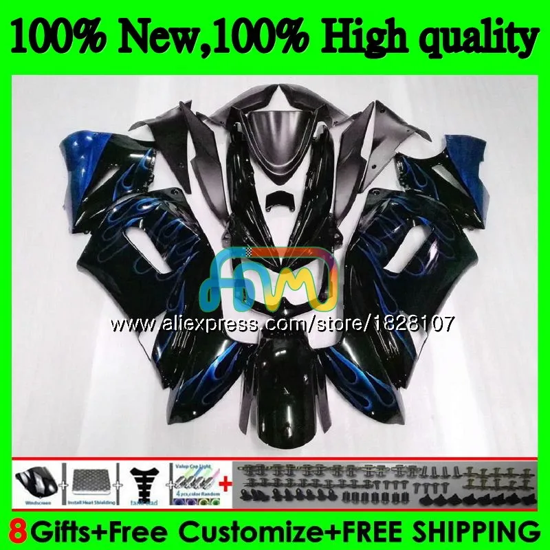 No. 1 Корпус для KAWASAKI 650R ER6 F 650 R ER 6 F ER6F 06 650R-ER6F 6BS. 14 ER-6F Синий Пламя ER 6F 06 07 08 2006 2007 2008 комплект обтекателей - Цвет: No. 1