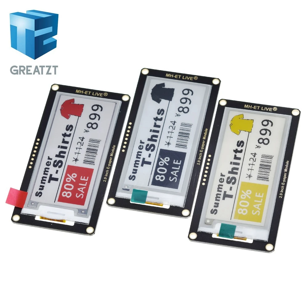 Модуль электронной бумаги GREATZT 2 9 дюйма E-Ink экран дисплея с поддержкой SPI для Arduino