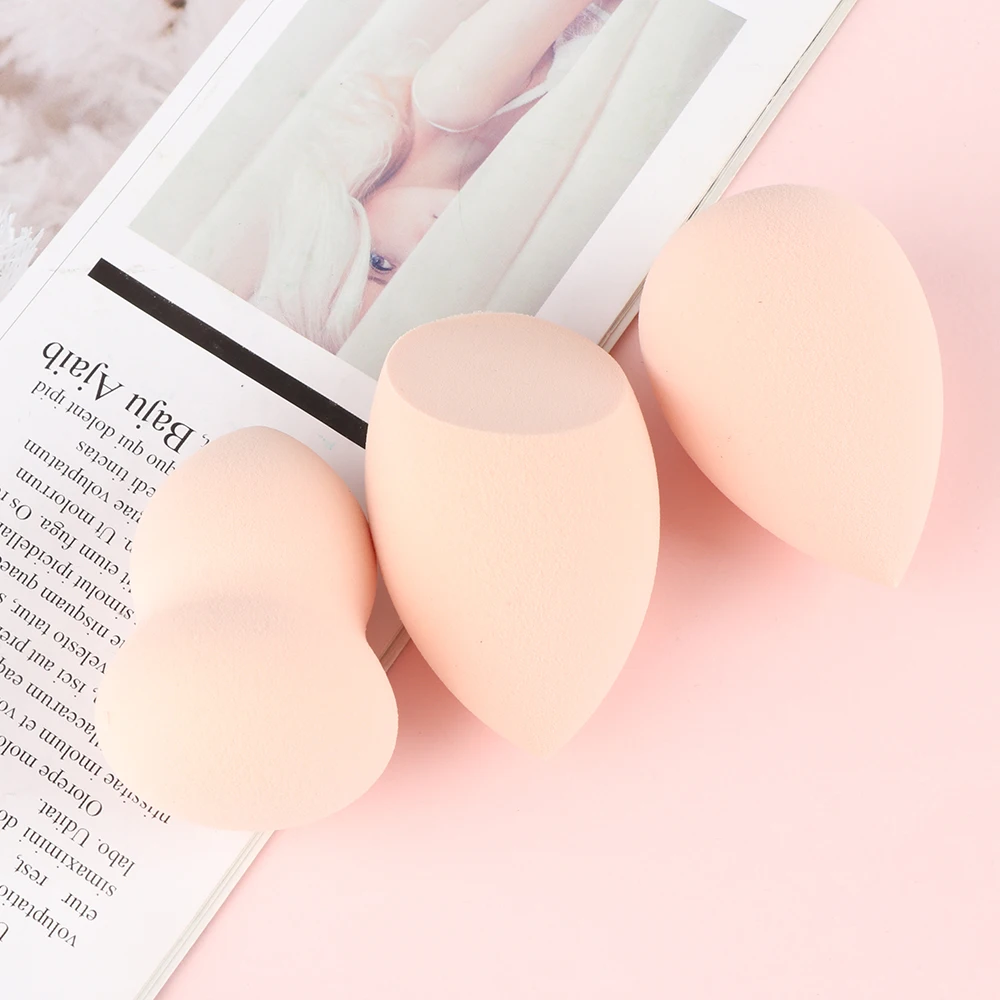 3/4PCS/Set Waterdrop Makeup Sponge Natural Rubber Puff Face Foundation Powder Cream Blending Sponges Women Beauty Cosmetic Tools