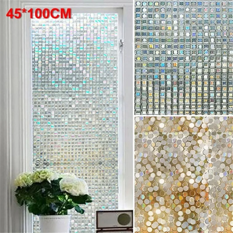 3D Static Cling Frosted Stained Flower Glass Window Film Sticker Privacy #Buy 