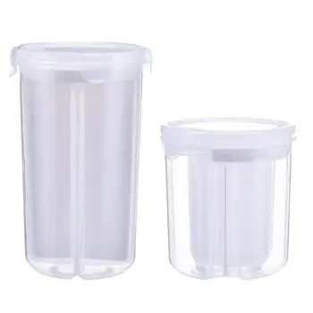 

2pcs Sealed Canisters Transparent Creative Food Storage Containers for Restaurant
