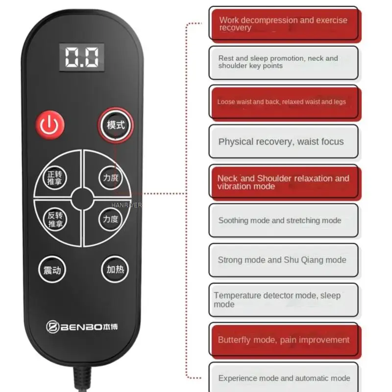220V Shoulder cervical spine massager instrument neck waist shoulder back neck multifunctional whole body household chair cushio 6