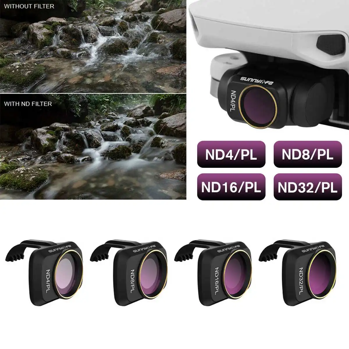 New SKM Professional ND4/PL ND8/PL ND16/PL ND32/PL Filter for MAVIC Mini Lens Filter Accessories for DJI Mavic Mini MCUV CPL Camera 