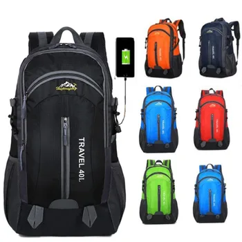 

Outdoor mountaineering bag 40L large capacity men's foreign trade portable travel backpack charging usb ladies travel backpack