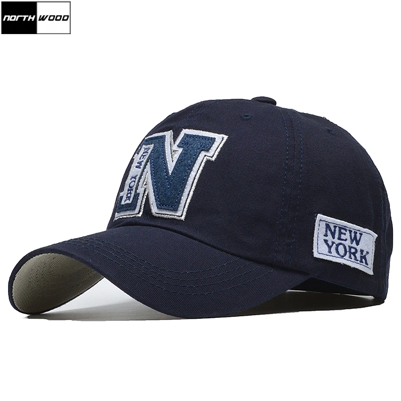 

[NORTHWOOD] 100% Cotton New York Ny Men's Baseball Cap Women Snapback Hat Fitted Caps Brand Dad Hats Casquette Ny Hip Hop Cap