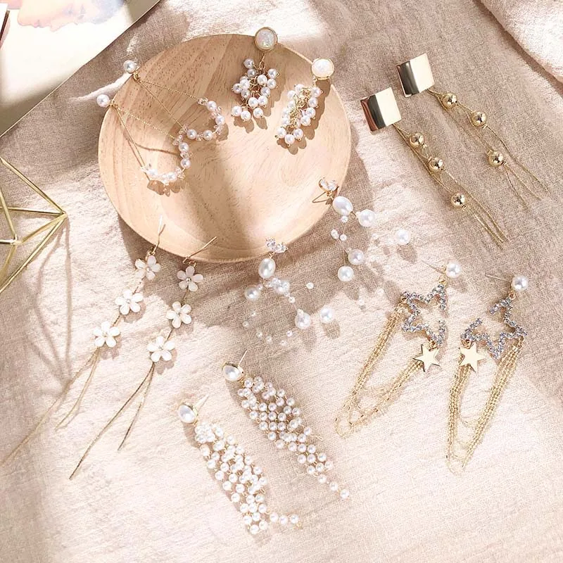 Новинка 2019 роскошные качественные женские серьги с жемчугом ювелирное изделие