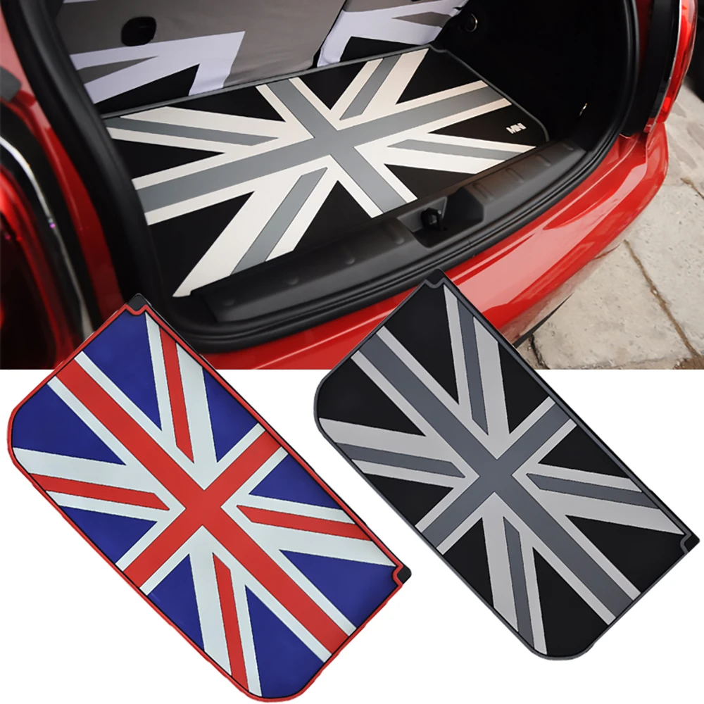 Voor Mini Cooper F55 F56 Rubber Materiaal Stijl Black Union Jack Kofferbak Mat Auto Accessoires (1 Stks/set) Voor Mini Cooper F55 F56 Rubber Materiaal Stijl Black Union Jack Kofferbak Mat Auto Accessoires (1 Stks/set)