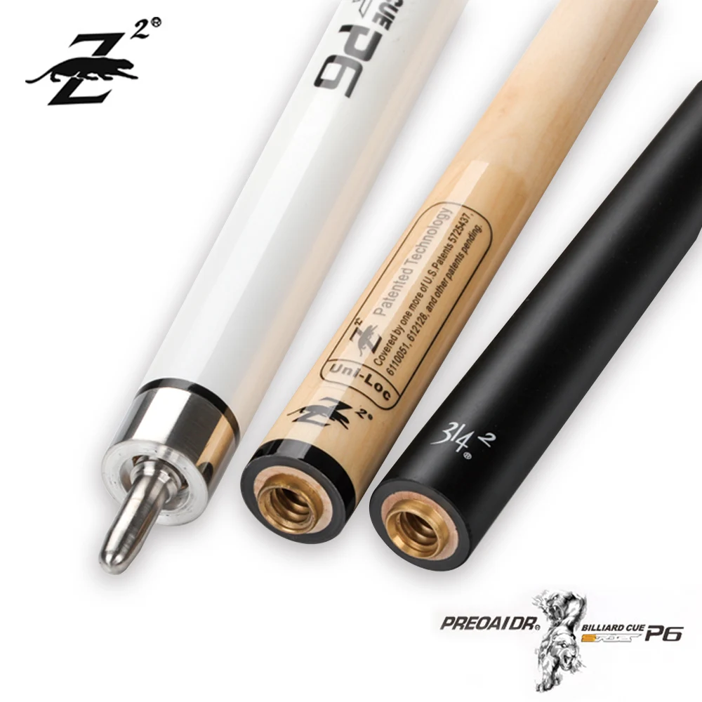 PREOAIDR Billard Pool Cue Maple+Carbon Doubl Shaft with Extension 13mm 11.5mm 10mm Tip Uni-lock Joint Carbon Energy  3142 P6 Cue