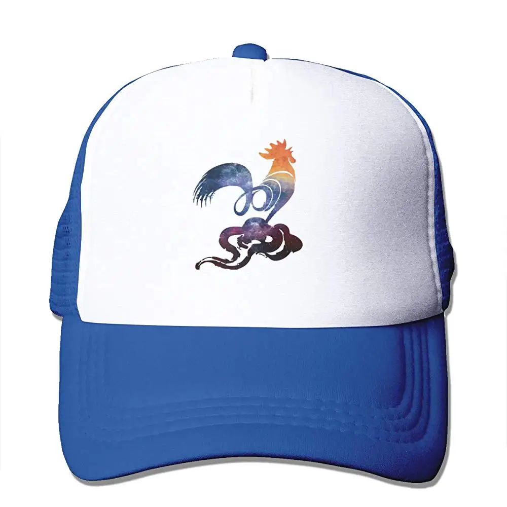 Цвет Петух Защита от солнца регулируемые шапки быстросохнущая сетка шляпа синий