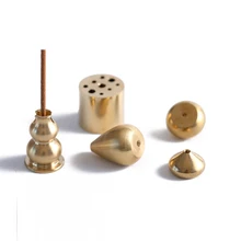 Nine-hole Incense Holder Copper Incense Burner Small Gourd Drop Incense Base Fragrant Plate Rack 1pc Zen Buddhist Supplies
