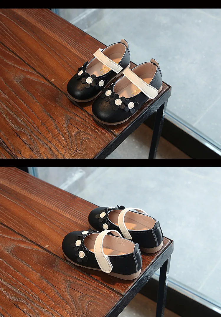 VFOCHI/кожаная обувь для девочек; повседневная обувь для девочек с украшением в виде цветов; детская Свадебная обувь для детей; модельные туфли для девочек-подростков