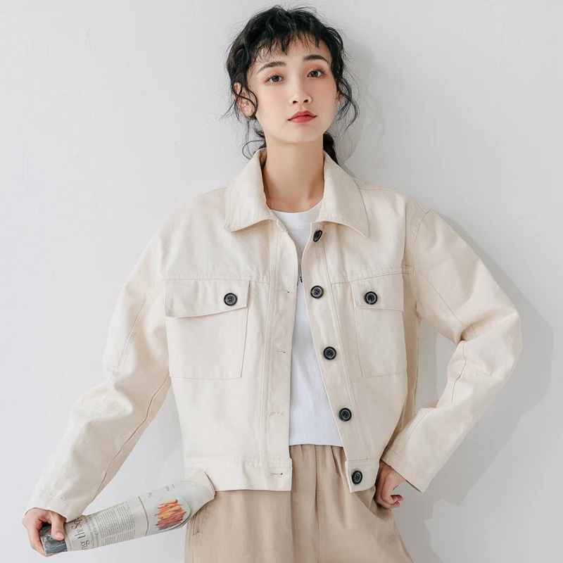 Джинсовые куртки, женские пальто, весна, Jaqueta Feminina, свободные, Chaqueta Mujer Casaco, Женская Повседневная абрикосовая короткая джинсовая куртка
