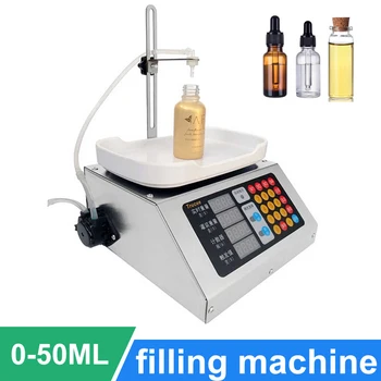 

0-50ml Small Automatic CNC Liquid Filling Machine Beverage Milk Perfume Filling Sub-Loading Weighing Filling Machine 110/220V