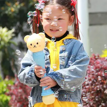 

Kuulee Kids Bubble Machine Automatic Bubble Blower Children Electric Toy Watertight Magic Wand Funny Foam for Teens Boys Girls