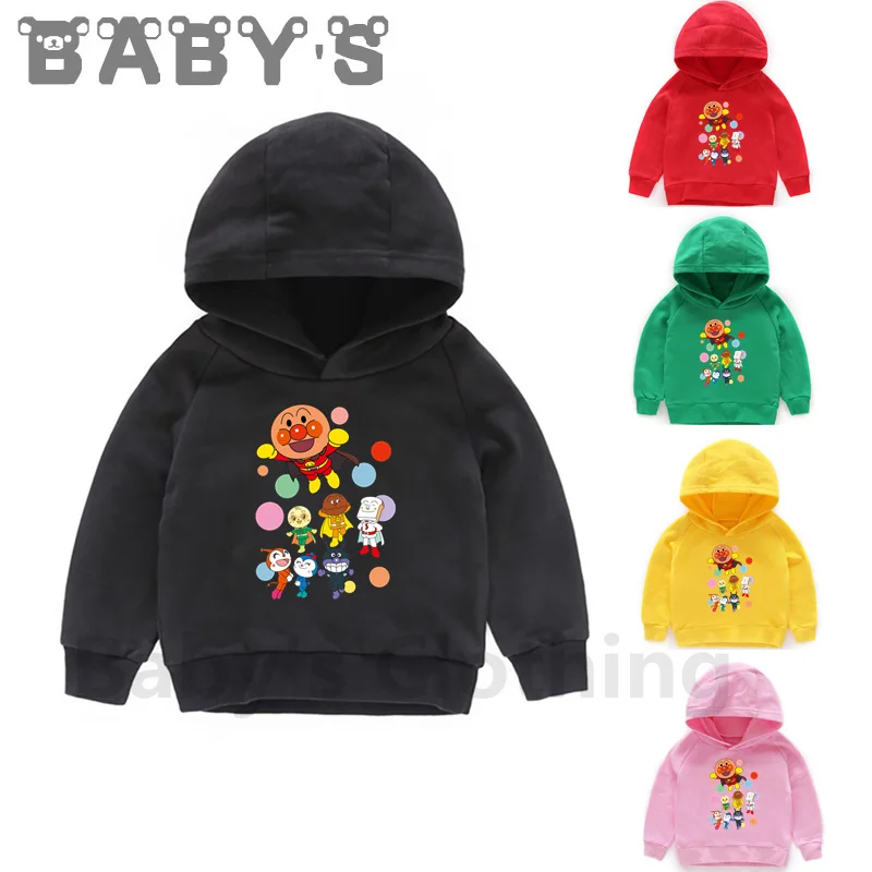 Детские толстовки с капюшоном Мультяшные Anpanman & Baikinman детский пуловер милые