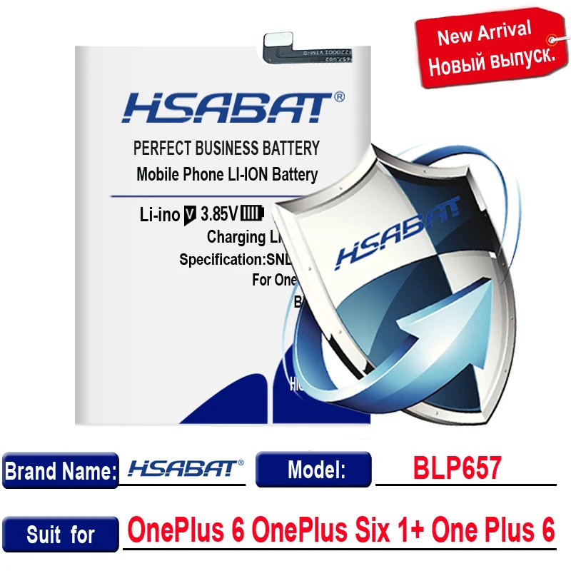 HSABAT 4550 мАч BLP657 батарея для OnePlus 6 OnePlus Six 1+ One Plus 6