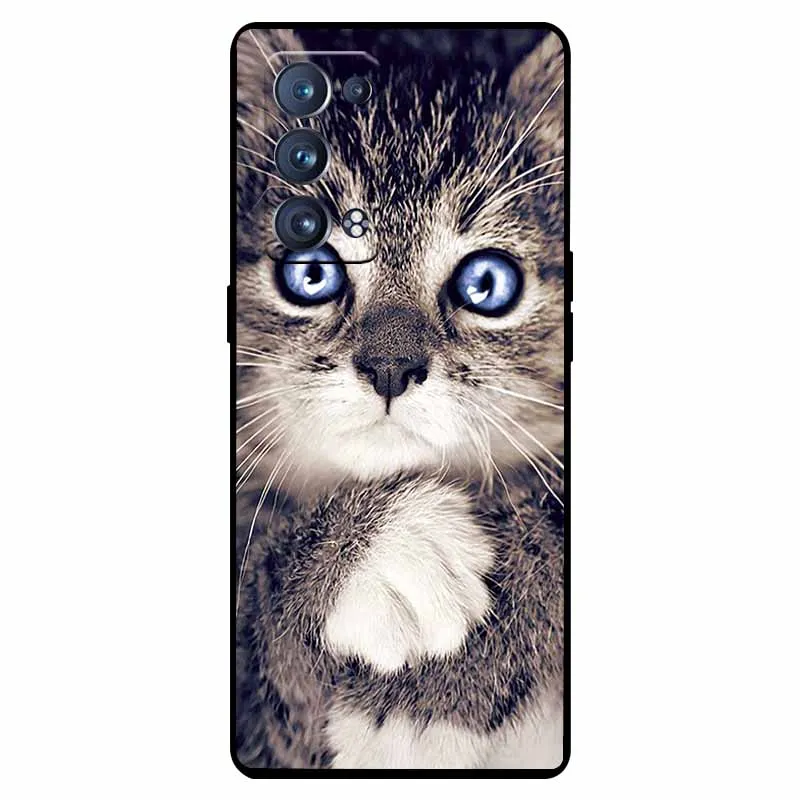 Shockproof Soft Silicone TPU Back Cover for Oppo Reno 6 Pro 5G - Cute and Durable
