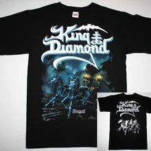 Король алмаз Абигейл MERCYFUL FATE тяжелый металл принять SAXON Новая Черная футболка