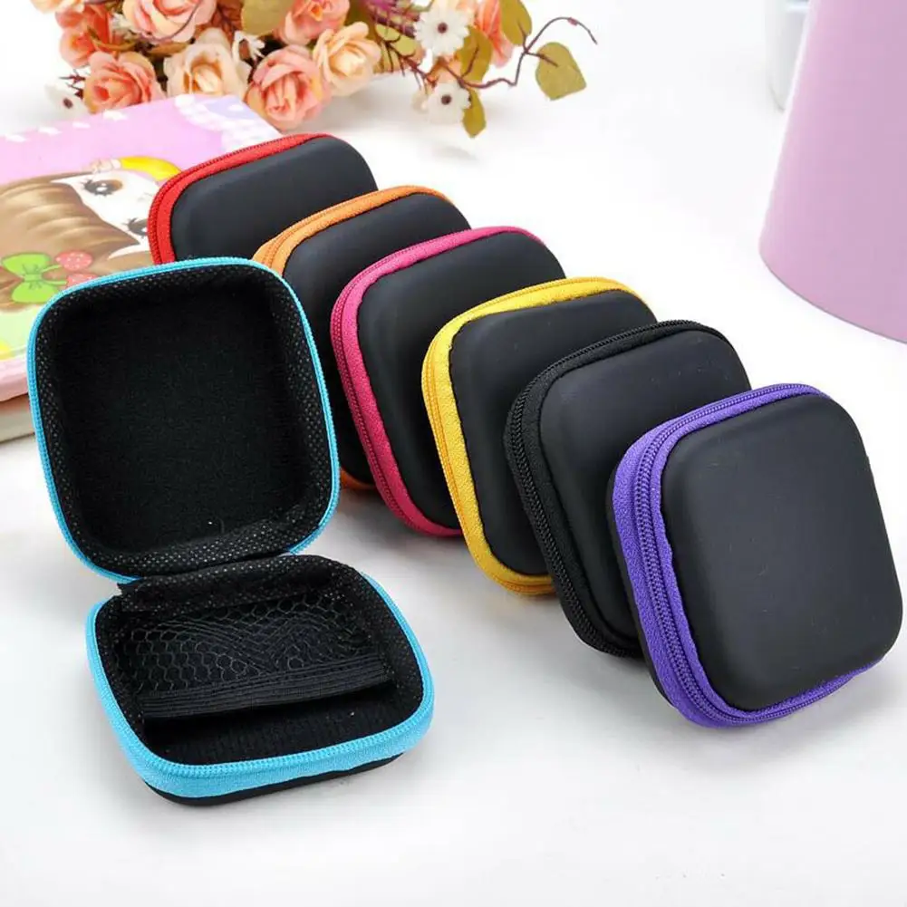 

Rectangle Portable Earphone Headphone Bluetooth Protective Storage Box Pouch
