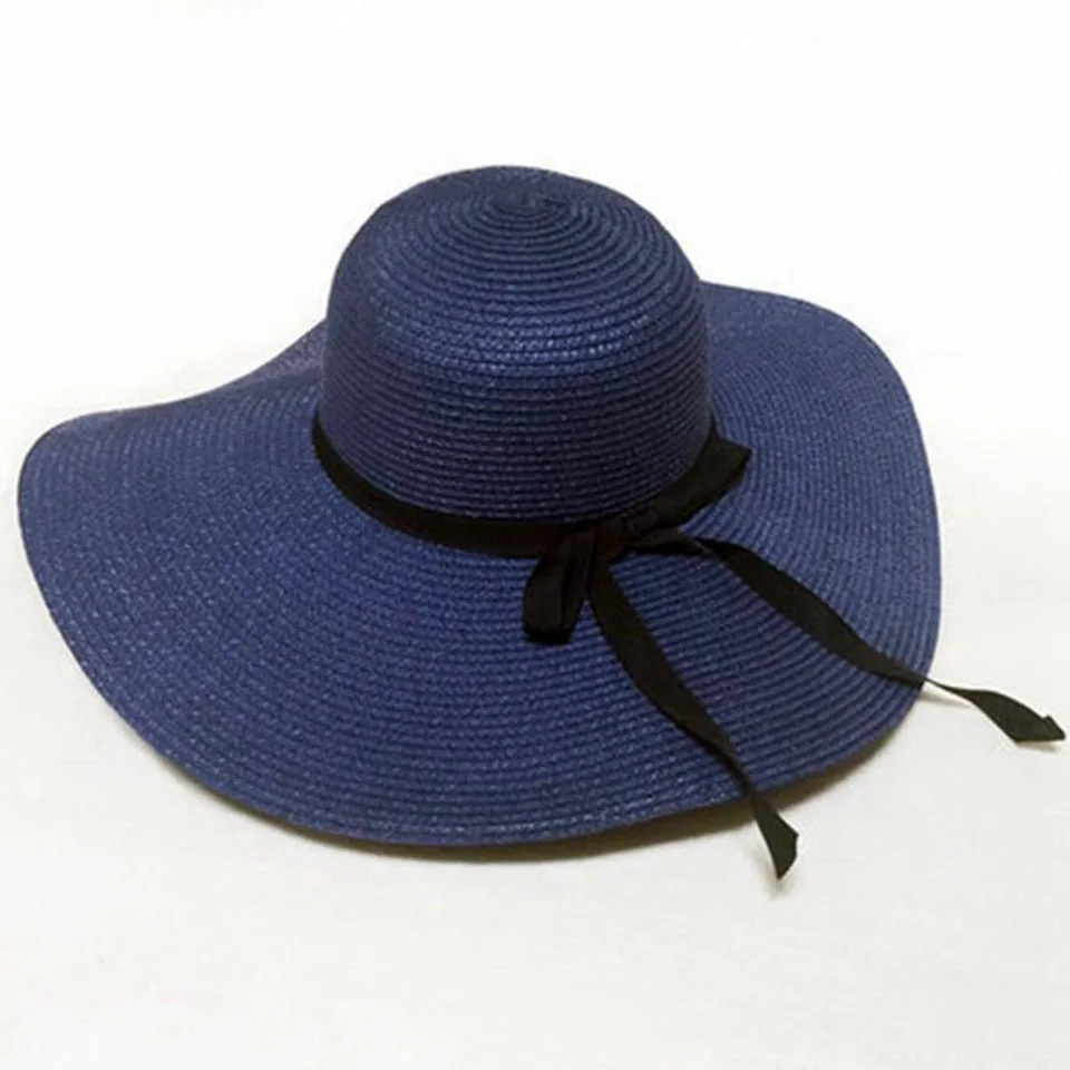 Летние модные соломенные шляпы, солнечные шляпы для женщин с защитой от ультрафиолетового излучения, повседневные, для отдыха, путешествий, с широкими полями, солнечные шапки складные, Пляжная Шляпа - Цвет: 4