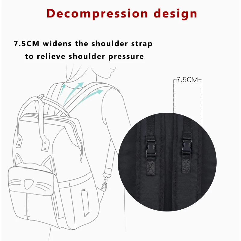 New Baby Diaper Bag Large Capacity Mummy Maternity Bag Travel Backpack Nursing Handbag Waterproof Nappy Bag