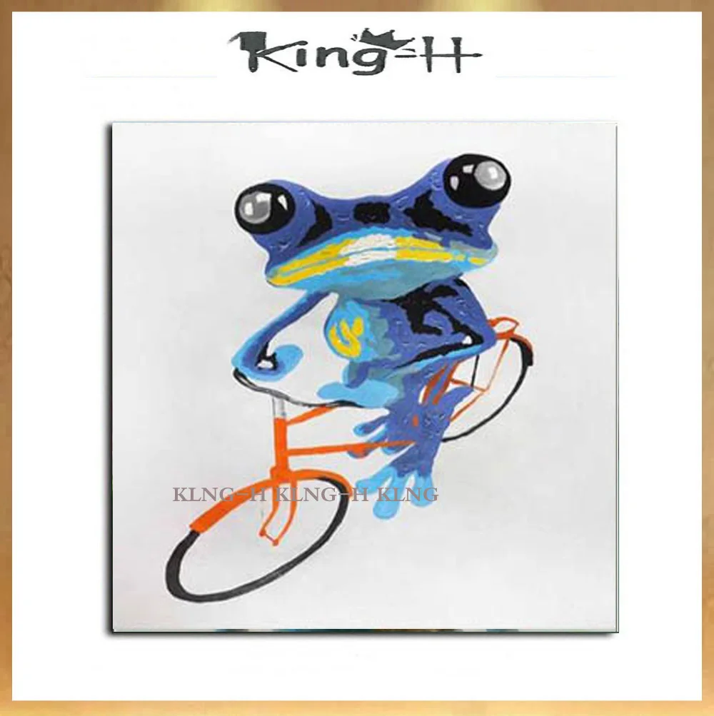

Животные pintura al óleo de rana pintada a mano de alta calidad en lienzo Arte Abstracto Decoration de habitación hermosa imagen