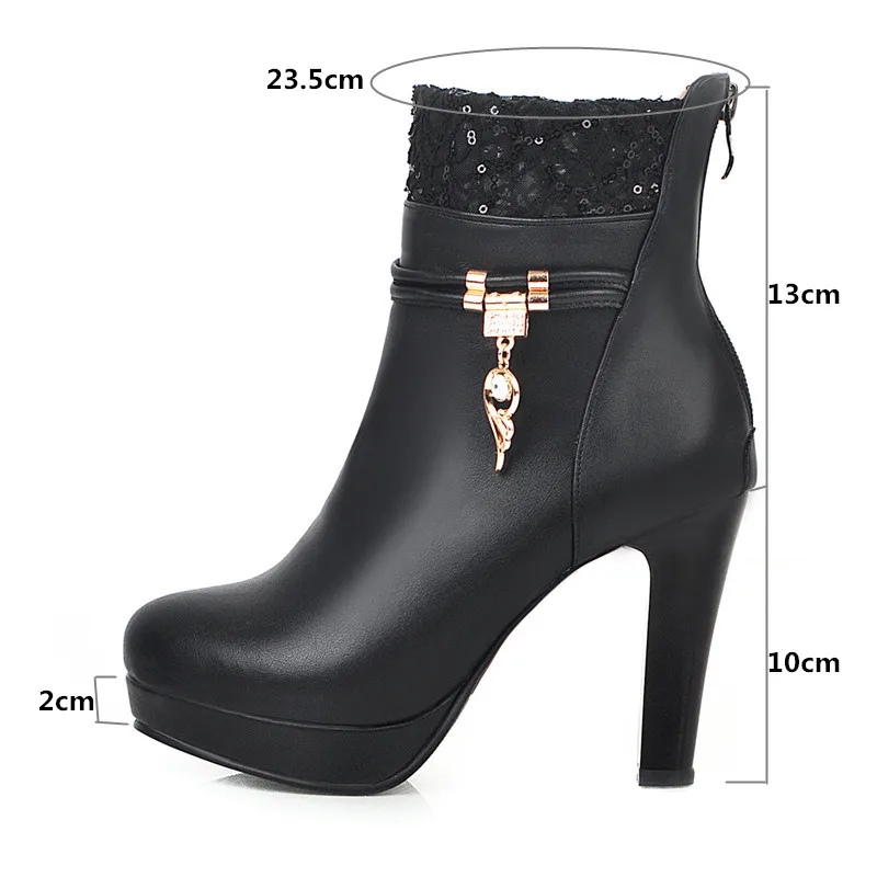 YMECHIC/модные женские ботинки на высоком каблуке; кружевные дизайнерские вечерние женские туфли принцессы на платформе; цвет белый, черный; Зимние ботильоны