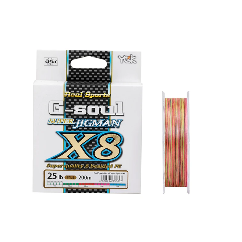 Япония импортировала YGK G SOUL X8 JIGMAN PE 8 Braid Fishing 200 300 м Line лицензия на качественные товары|Рыболовные лески| |