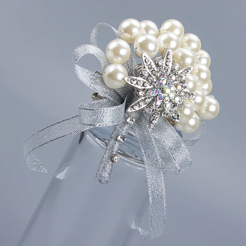 Брошь из искусственного жемчуга Континентальный... Наша невеста и жених Цзинь Хуа