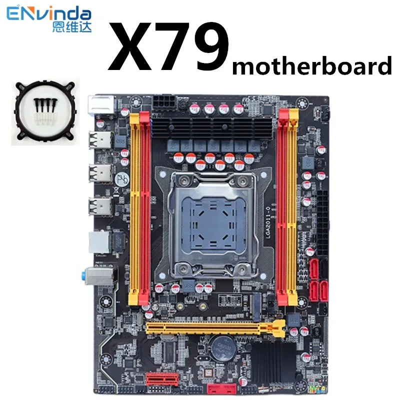 Envinda X79 Motherboard LGA 2011 Socket M.2 NVME SATA SSD DDR3 Ram Memory Computer Mainboard for Intel LGA2011 i7 Xeon E5 CPU | Компьютеры