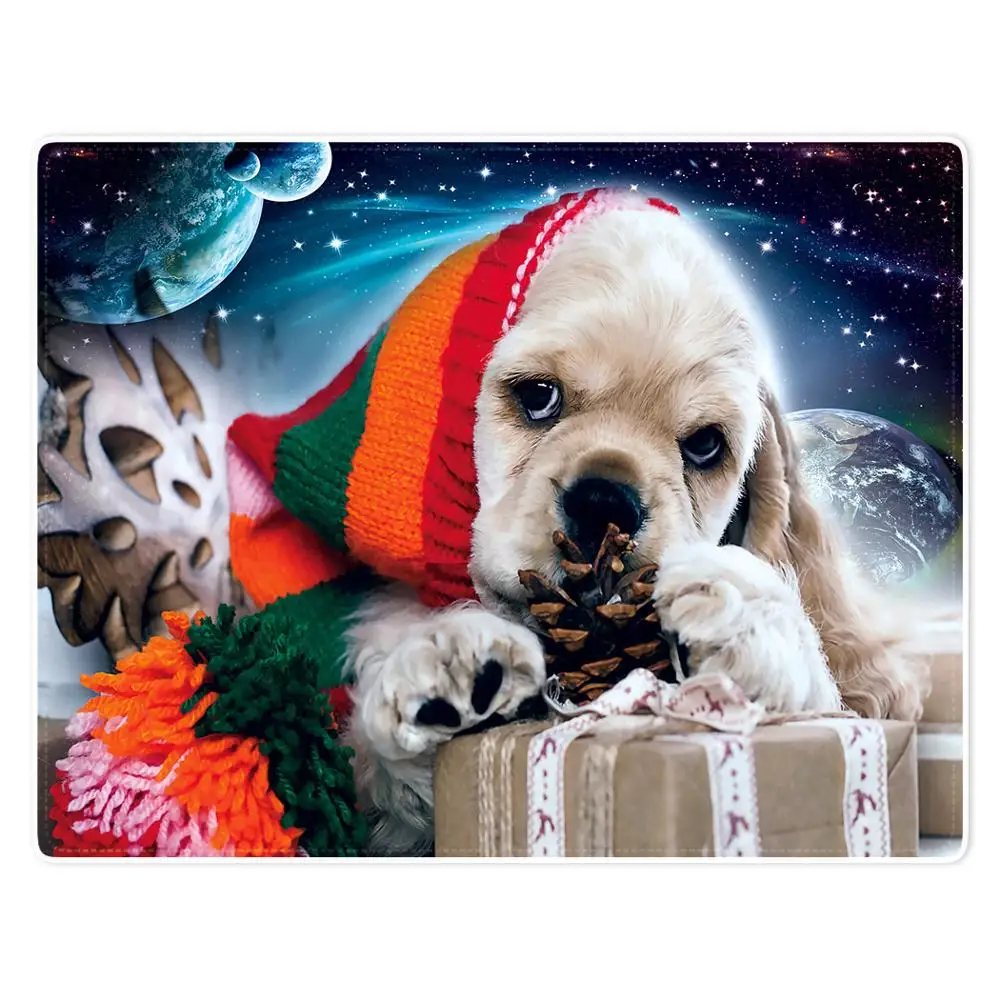 

HommomH Blanket Soft Comfort lightweight well made Nap Sofa Bed Travel Warm Plush Throw Woolen Hat Cute Dog Gift Box