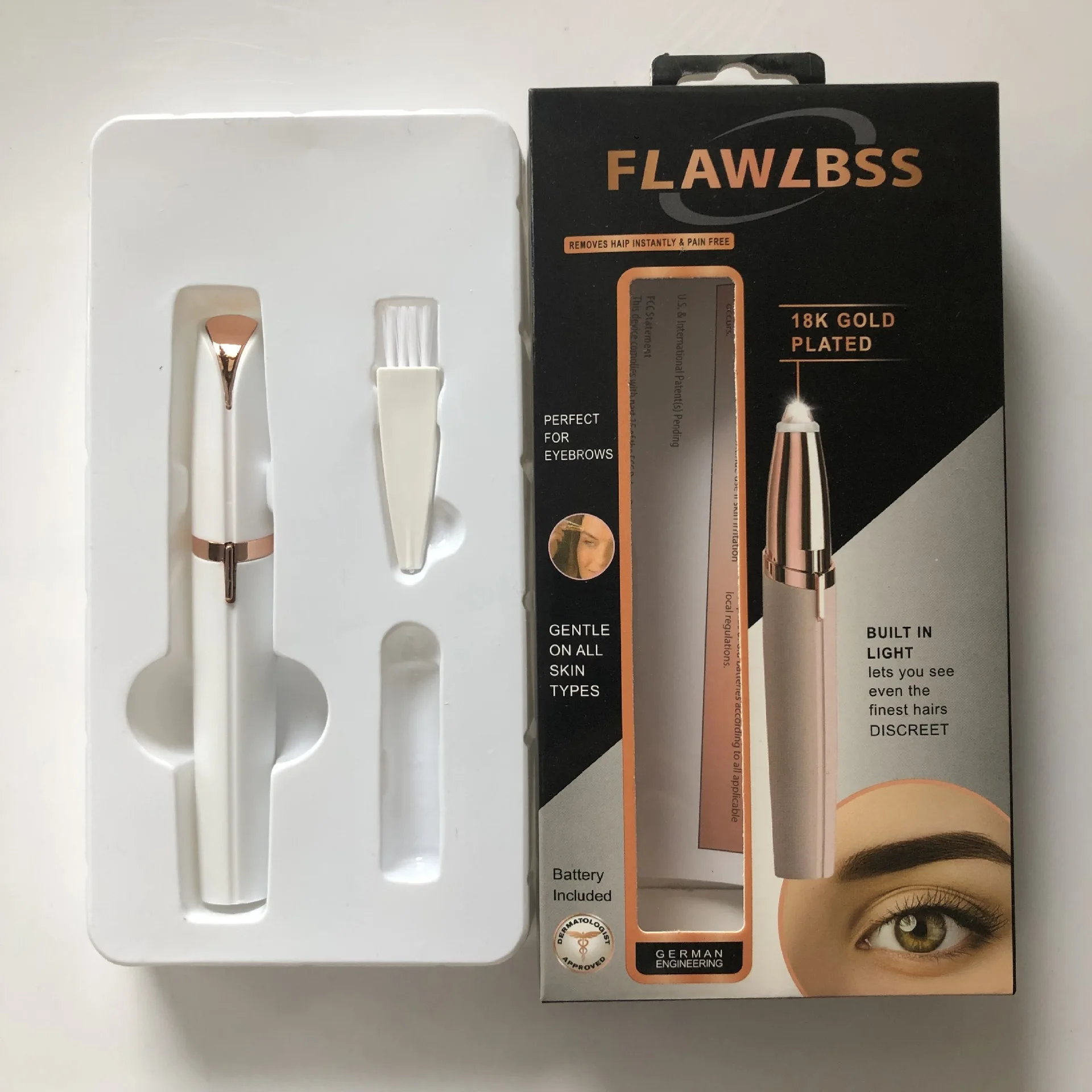 

Cross-Border TV New Flawless Brows Electric Lipstick Eye-brow Shaper Eyebrow Knife Lipstick Eyebrow Fixing Pen Lady Shaver