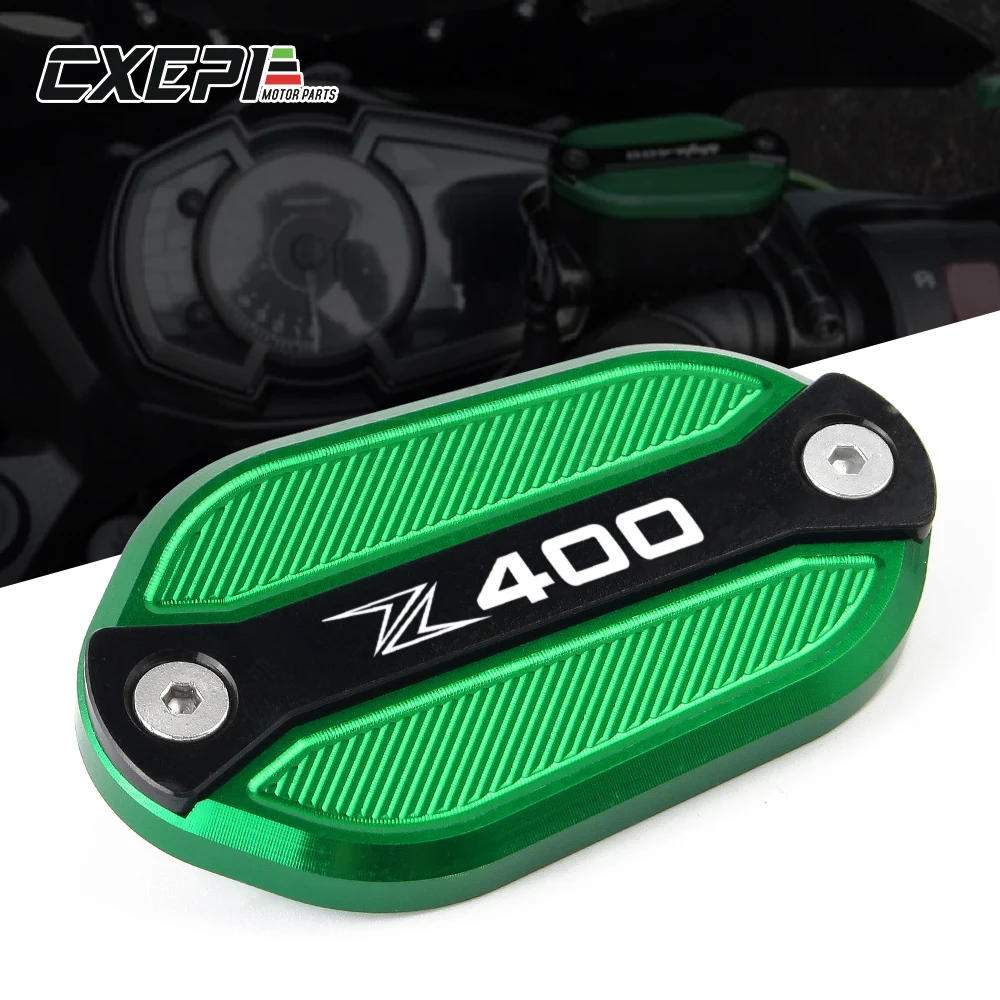 

For KAWASAKI Z400 Z 400 2019 LOGO Z400 Motorcycle CNC Front & Rear brake Fluid Cilinder Master Reservoir Cover Cap